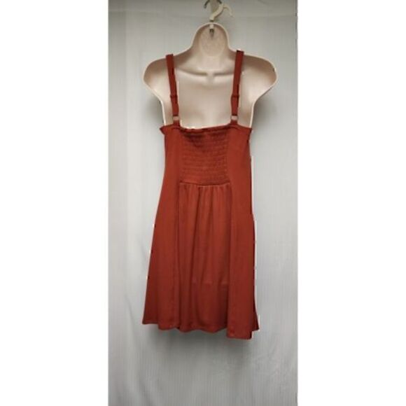 No Boundaries Knit Spaghetti Strap Dress Color Orange Size Large - Picture 6 of 7